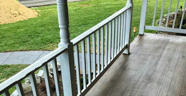 Improves Your Resale Value This image shows a floor that has a wood Stamped Concrete Flooring.