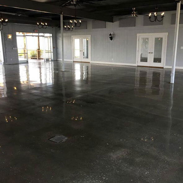 This image shows a commercial space with polished floor.