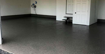 Epoxy Garage Floor Coating This image shows a garage floor with flake epoxy painted floor.