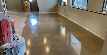 easy-maintenance This image shows a commercial space with polished floor.