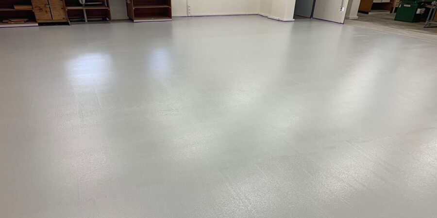 epoxy-floor-coating-nampa This image shows a commercial floor with an epoxy floor.