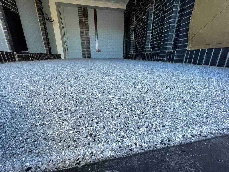 This image shows a garage floor